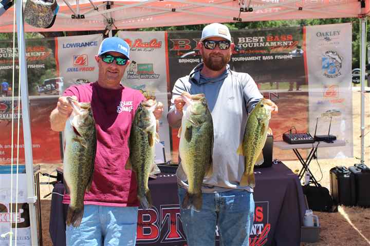2nd Place Jason and Geno Lazzerini 23.31 lbs. 1st Big Fish 7.94 lbs.